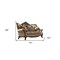 Homeroots 74in Tan And Brown Velvet Damask Curved Loveseat and Toss Pillows 515717 - alternate 4