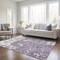 Homeroots 5' X 8' Lavender And Ivory Abstract Washable Indoor Outdoor Area Rug 612756 - alternate 7