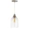 Jonathan Y Fontaine 6.25" Adjustable Greige Glass LED Pendant, Grey/Clear JYL3523A - alternate 11