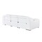 Homeroots 103" White Italian Leather Reclining USB Sofa 632868 - alternate 8