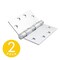 Global Door Controls 4.5inx4.5in Stainless Steel Full Mortise Squared Radius Ball Bearing Door Hinge Removable Pin, 2PK CS4545BB-32D - alternate 1