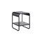 Homeroots 21" Black And Concrete Gray Manufactured Wood And Metal Rectangular End Table With Shelf 486419 - alternate 1
