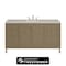James Martin Vanities Chicago 60 in. Single Vanity, Walnut Whisper, w/ 3 CM Victorian Silver Silestone Top 503-V60S-WLW-FVSL - alternate 1