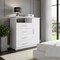 Homeroots 36" White Manufactured Wood Four Drawer Combo Dresser 477812 - alternate 3