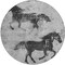 Homeroots 8' Gray And Charcoal Round Horse Washable Indoor Outdoor Area Rug 618657 - alternate 4