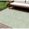 Homeroots 9' X 12' Mint Green And Ivory Geometric Washable Indoor Outdoor Area Rug 610833 - alternate 1