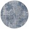 Homeroots 8' Round Blue Round Abstract Washable Non Skid Indoor Outdoor Area Rug 564238 - alternate 5