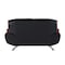 Homeroots 64in Black And Silver Faux Leather Loveseat 329456 - alternate 6