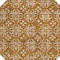 Homeroots 8' Copper And Beige Round Floral Washable Indoor Outdoor Area Rug 595981 - alternate 6