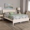 Baxton Studio Primrose Mid-Century Ivory Fluted Wood King Size Platform Bed 249-13819-ZORO - alternate 5