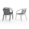 Flash Furniture Lila  Silver Metal Restaurant Stack Chair with Aluminum Slats, PK4 4-TLH-017C-GG - alternate 17