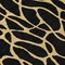 Homeroots 8' Black And Gold Round Geometric Washable Indoor Outdoor Area Rug 599180 - alternate 6