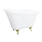 Kingston Brass 51-Inch Cast Iron Classic Flat-Rim Single Slipper Clawfoot Tub, No Faucet Drillings VCTND5130NT2 - alternate 1