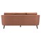 Homeroots 79" Brown Faux Leather Sofa With Black Legs 396463 - alternate 8