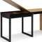 Homeroots 63" Natural and Black Wood and Metal Writing Desk 543780 - alternate 4
