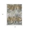 Homeroots 5' X 8' Pewter And Silver Abstract Washable Indoor Outdoor Area Rug 631348 - alternate 7