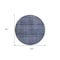 Homeroots 8' Navy Blue And Gray Round Striped Washable Indoor Outdoor Area Rug 588102 - alternate 7