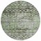 Homeroots 8' Olive Green And Ivory Round Argyle Washable Indoor Outdoor Area Rug 615808 - alternate 6