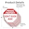 Signmission Private Property Don't Even Ask!, 6 inch X 6 inch, Vinyl Decal, 5PK OC-D-5PACK-6-152 - alternate 3
