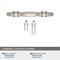 Amerock London 3-3/4 in 96 mm Center-to-Center Satin Nickel/Black Chrome Cabinet Pull BP36648G10BCR - alternate 3