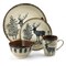 Elama Majestic Elk 16 Piece Luxurious Stoneware Dinnerware with Complete Setting for 4 EL-MAJESTICELK16 - alternate 6