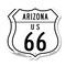 Signmission Arizona Route Marker Shield Sign Us 66, 18 inch X 18 inch, Plastic Sign, 2PK SHI-P-2PACK-18-360 - alternate 1