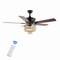 Jonathan Y Opal 52" 3-Light Farmhouse Rustic Wood Bead Shade LED Ceiling Fan With Remote, Black JYL9617A - alternate 1