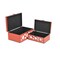 Homeroots Set of Two Orange Mirrored Glass And Solid Wood Box With Lid, 2PK 399682 - alternate 5
