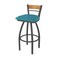 Holland Bar Stool Co Revelle 25in Swivel Counter Stool with Pewter Finish, Medium Back and Graph Tidal Seat 881 - alternate 1