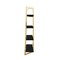 Homeroots 69" Black Stainless Steel and Wood Four Tier Etagere Bookcase 544730 - alternate 7