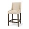 Homeroots 28" Cream and Brown Fabric and Solid Wood Counter Height Bar Chair 605929 - alternate 1