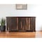 Homeroots 72in Dark Brown Solid Wood Live Edge Sideboard with Six Doors 521370 - alternate 9