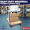 5Seconds Brand BOONE HeavyDuty hardwood Industrial Platform Cart 60inX30in, 3300lbs Capacity, 8ft red swivel wheel 555025 - alternate 6