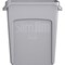 Rubbermaid Commercial 16 gal Rectangular Slim Jim Vented Container, Gray, Plastic RCP1971258CT - alternate 4