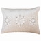 Homeroots 14" X 20" Beige Ivory And Gold Christmas Snowflakes Throw Pillow With Embroidery 719255 - alternate 5
