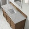 James Martin Vanities Brittany 60" Single Vanity, Pecan w/ 3 CM Victorian Silver Silestone Top 655-V60S-PCN-3VSL - alternate 8