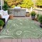 Homeroots 9' X 12' Artichoke Green And Ivory Geometric Washable Indoor Outdoor Area Rug 631363 - alternate 7