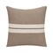 Homeroots 20" X 20" Brown Striped Cotton Zippered Pillow 535242 - alternate 2