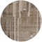 Homeroots 8' Brown And Beige Round Striped Washable Indoor Outdoor Area Rug 602763 - alternate 8