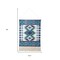 Homeroots 36" X 20" Blue Ivory And Teal Southwestern Cotton Hanging Tapestry 515650 - alternate 7