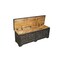 Homeroots 52" Black Distressed Solid Wood Carved Floral Storage Ottoman 636283 - alternate 8