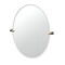 Gatco A-Line 32" Frameless Oval Mirror, Brass/Matte Black 5679LG - alternate 1