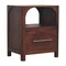 Homeroots 22" Brown Solid Wood Two Drawer Nightstand 701738 - alternate 7