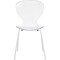 Leisuremod Modern Oyster Transparent Side Dining Side Chair with White Base in Clear, 2PK OCW-17CL2 - alternate 6
