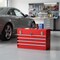 Homeroots 10" Red Multi-Tier Steel Cube or Bin With Lid 714602 - alternate 4