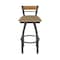Holland Bar Stool Co Revelle 30in Swivel Bar Stool with Pewter Finish, Medium Back and Canter Sand Seat 881 - alternate 8