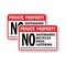 Signmission Private Property No Skateboards Bicycles Dogs Loitering, 12'' X 18'', Heavy Gauge Aluminum, 2PK A-1218-2PACK-2878 - alternate 1