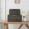Homeroots Set of Two Brown Solid Wood Box With Lid, 2PK 392575 - alternate 5