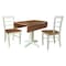 Whitewood Industries Rectangular Drop Leaf Dining Tables, 36 in W, 30 in L, 36 in H K79-36SDP-C2-2 - alternate 3