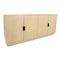Homeroots 72in Natural Distressed Solid Wood Carved Geometric Sideboard with Four Doors 625711 - alternate 7